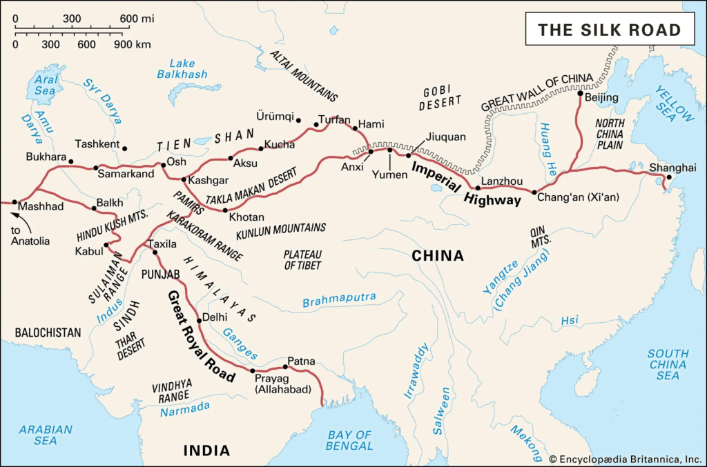 The Silk Road map
